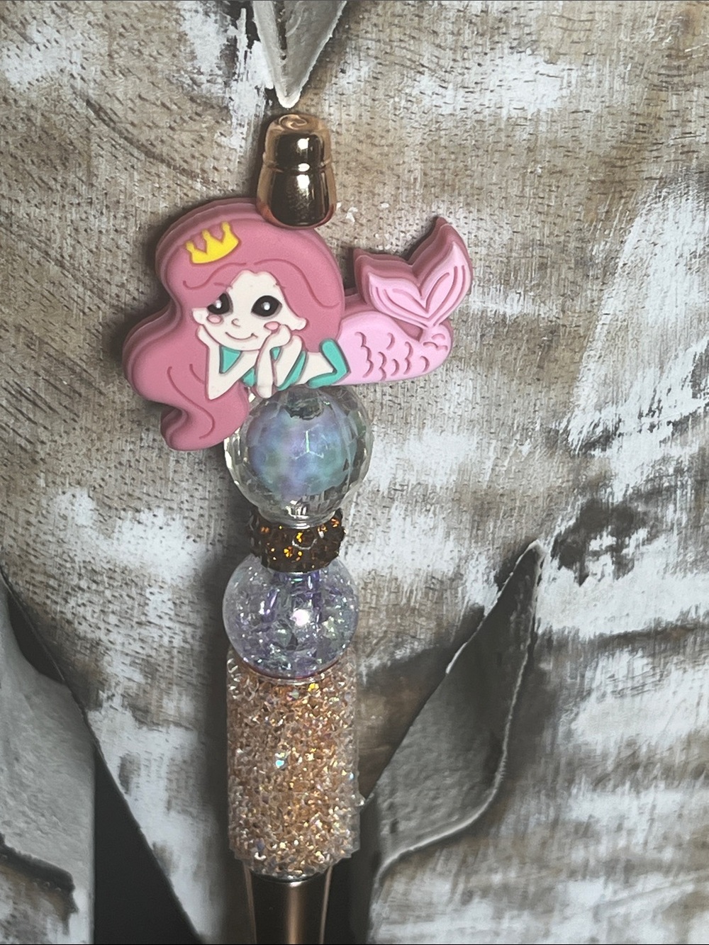 Pens By Alex - Pink Mermaid on Copper Pen